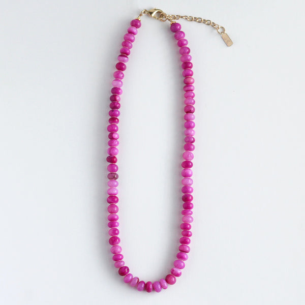 Candy Gemstone Necklace - Fuchsia Opal