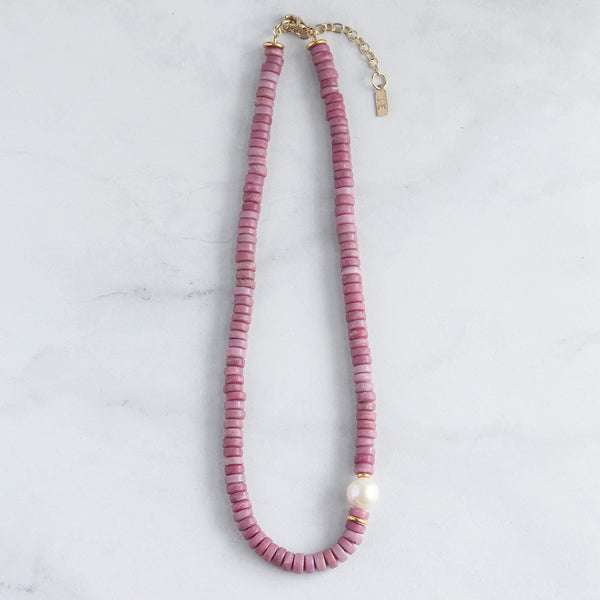 Aubrey Necklace - Dusty Pink