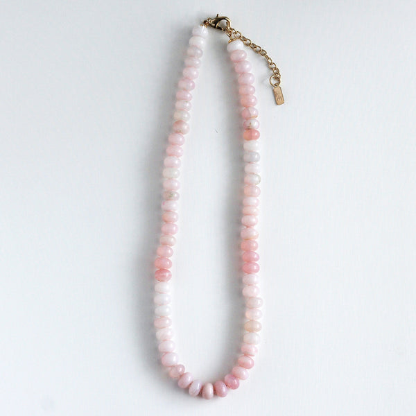 Candy Gemstone Necklace - Light Pink Opal