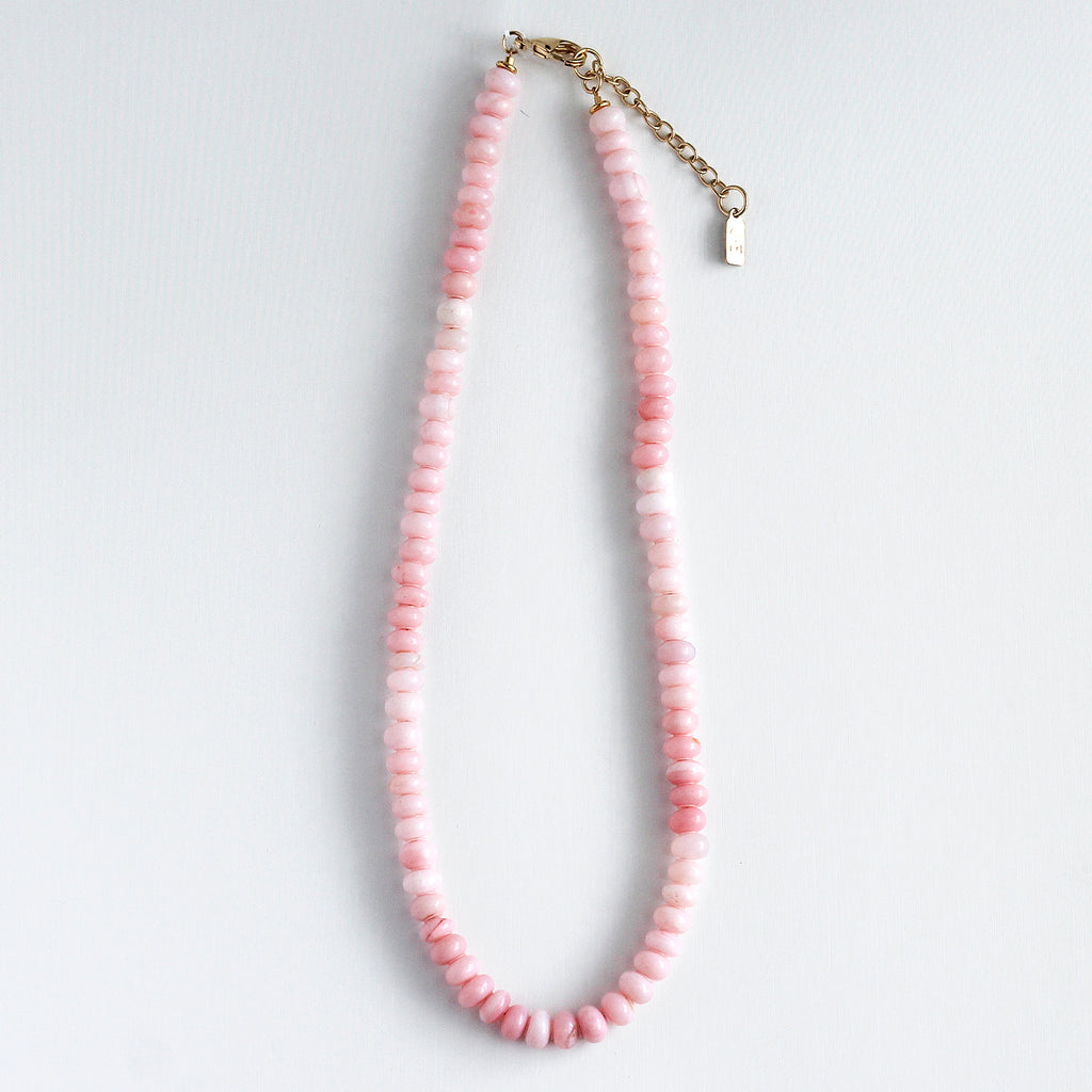 Candy Gemstone Necklace - Pink Opal