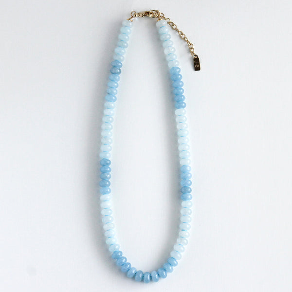 Candy Gemstone Necklace - Shaded Blue Quartz