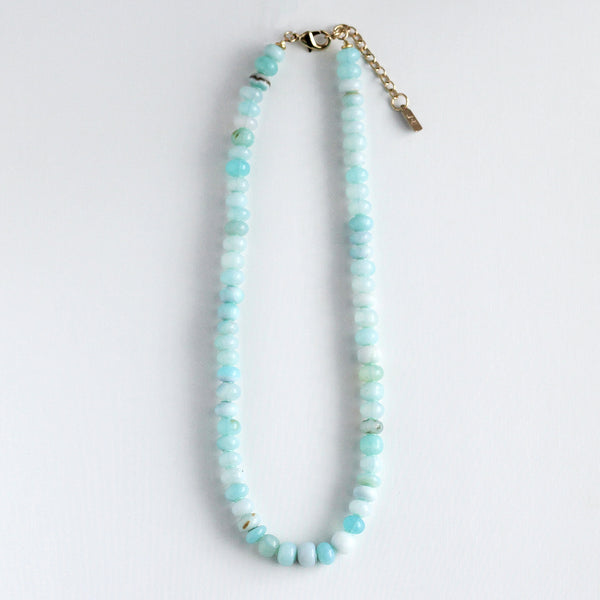 Candy Gemstone Necklace - Sky Blue Opal