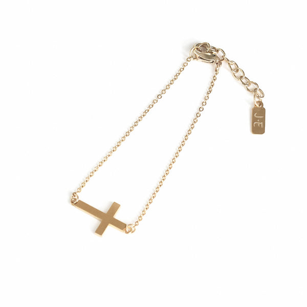 Sideways Cross Bracelet