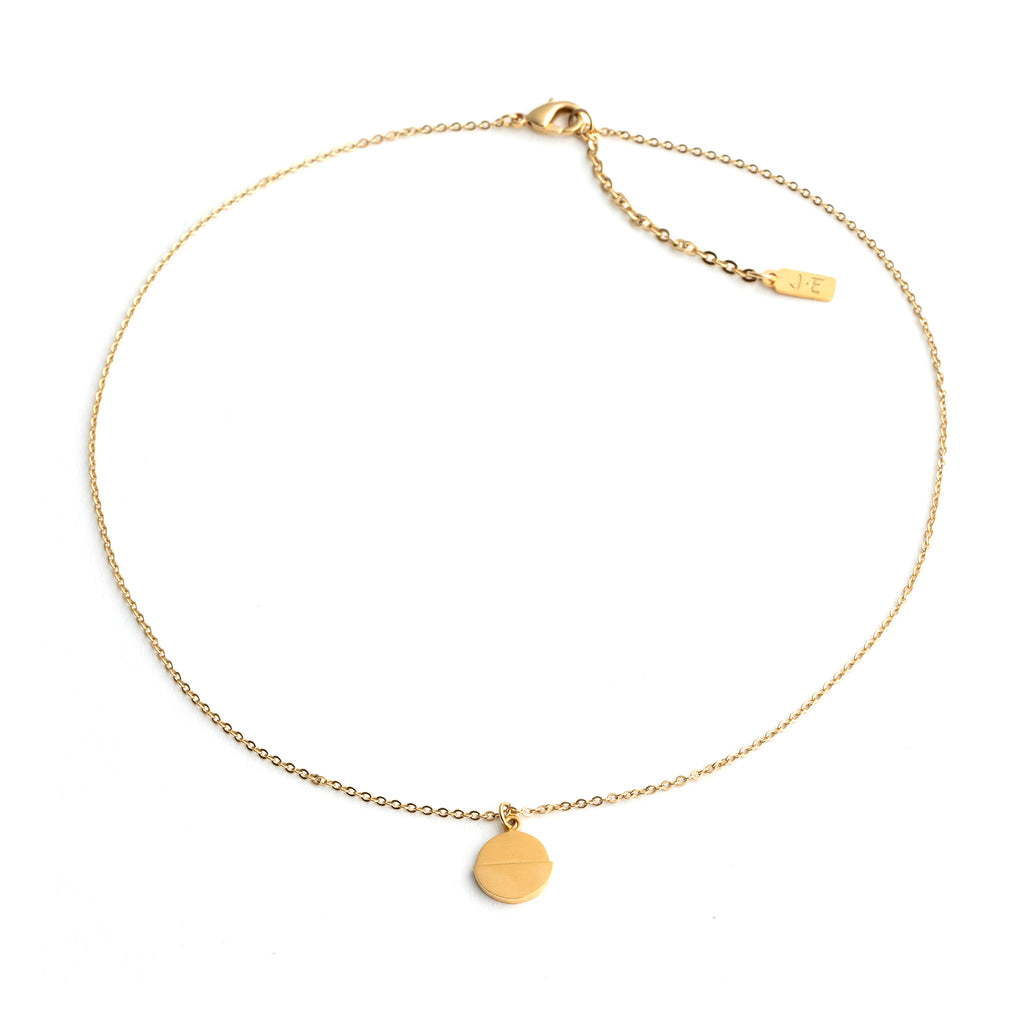 gold disc necklace