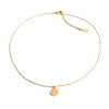 gold disc necklace