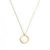 dainty gold circle necklace