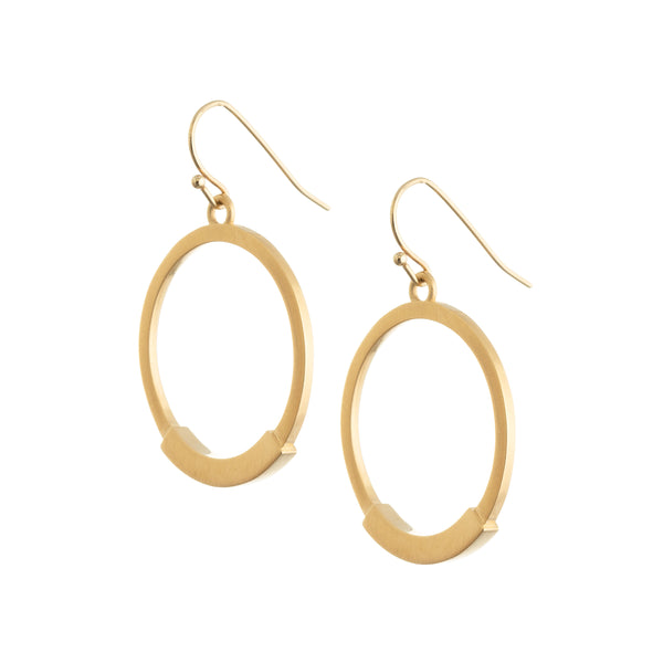small drop hoop earrings